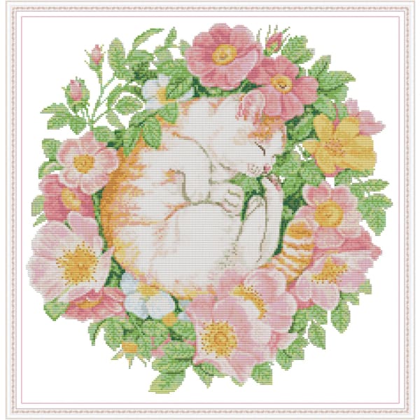 Cat among the flowers