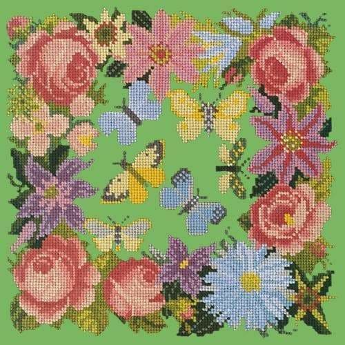 Clematis, Rose, and Butterflies - NEEDLEWORK KITS