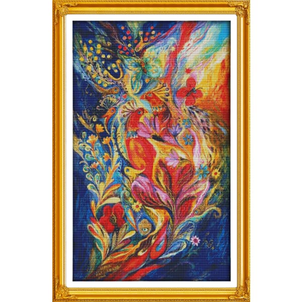 Colorful peacocks
