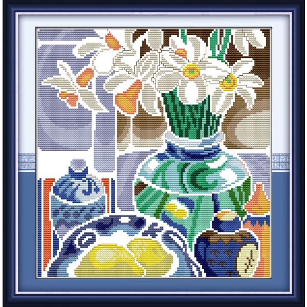 Flowers in the blue and white porcelain(2)