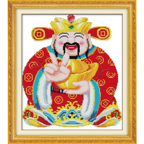 God of wealth with treasure