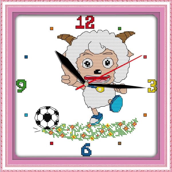 Happy Sheep clock face