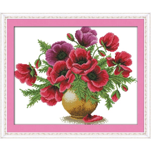 Poppy flower vase