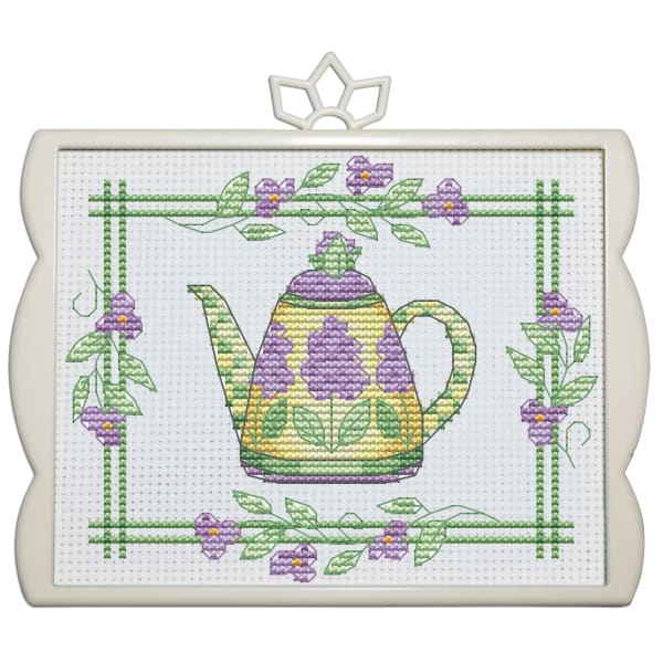 Purple flower teapot - 11CT / 17×14