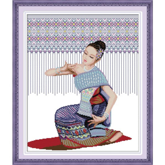 An embroidery girl