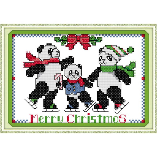 Christmas pandas