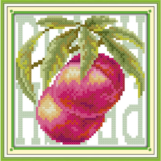 Colored fruit-peach