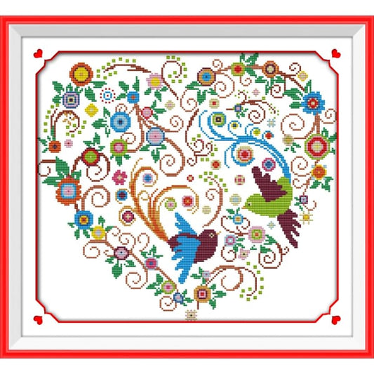 Colorful phoenix heart