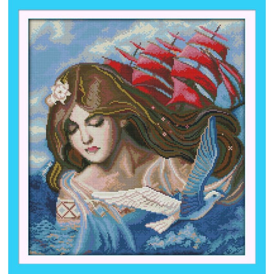 Deep red sail
