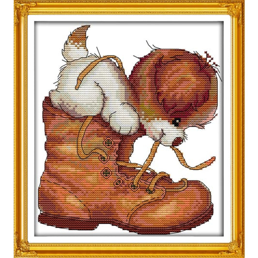 Dog and shoes