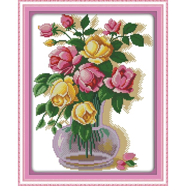 Dual color rose