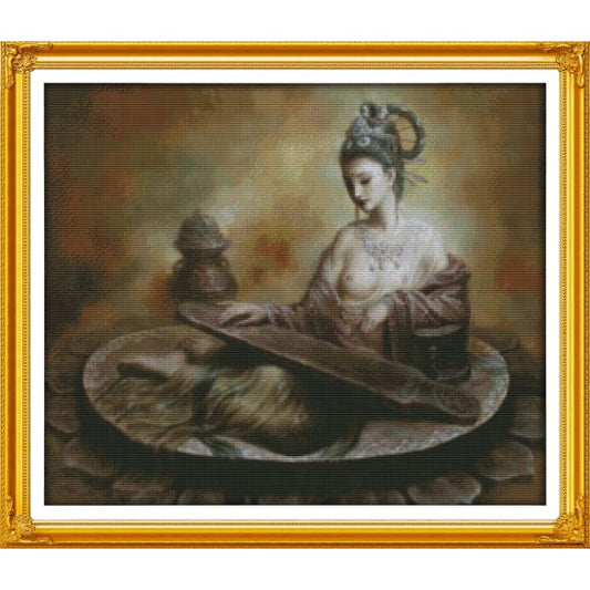 Dunhuang figures of naked