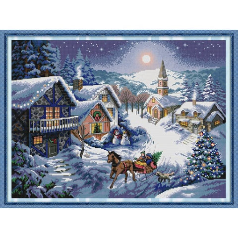 Dusk in the snow