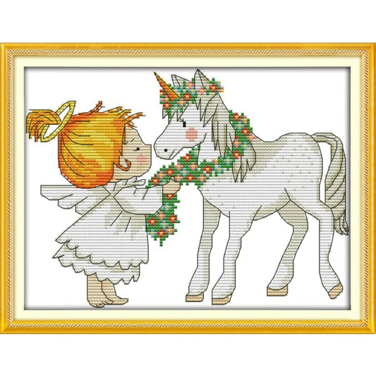 Elf and unicorn