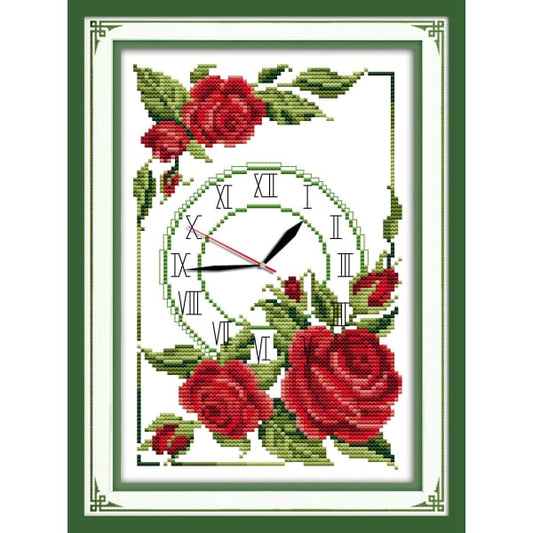 Garland of roses clock