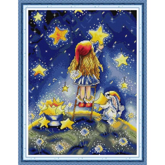 Girl picking stars