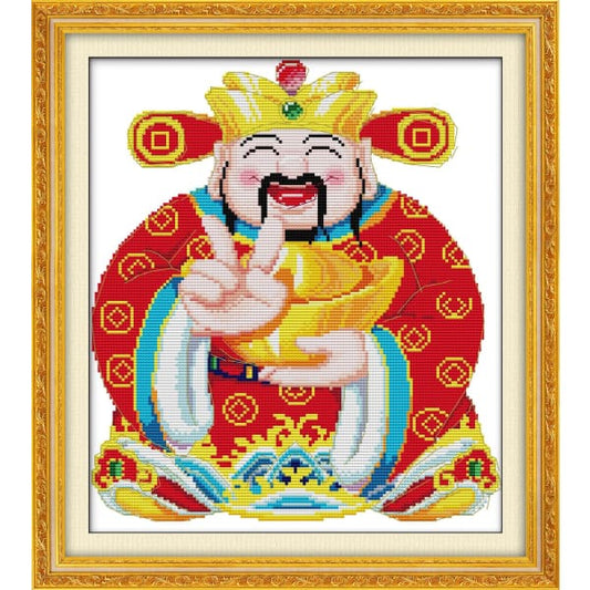 God of wealth with treasure