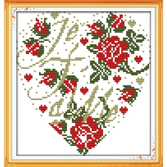 Heart-shaped roses