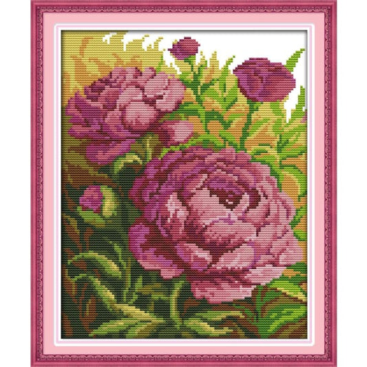 Oil painting peony