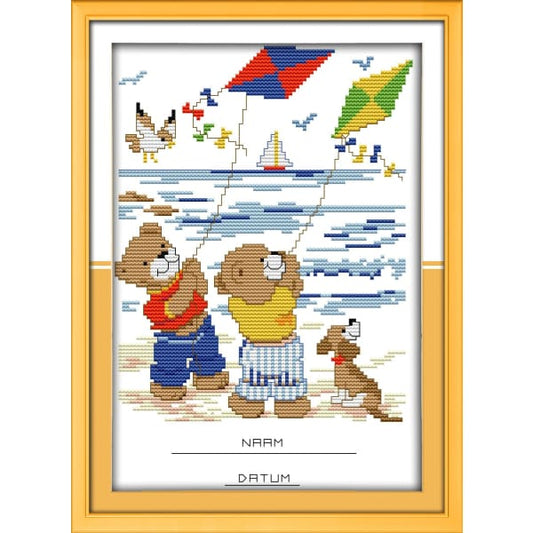 The bears flying their kites