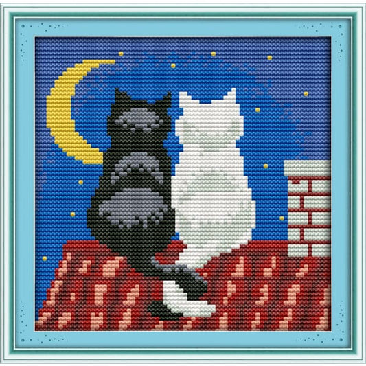 The black and the white cats