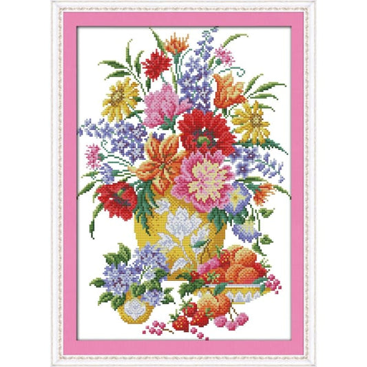 The colorful flowers
