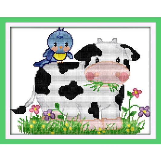 The cow with flowers