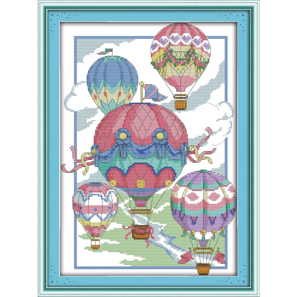 The illusion of hot-air balloons