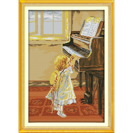 The little girl and the piano