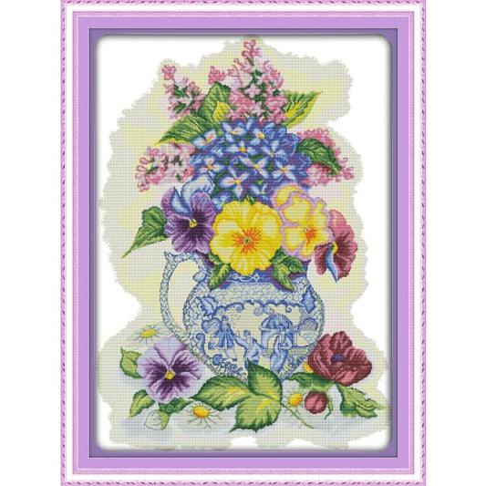 Three color vase