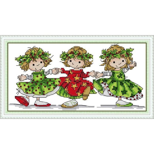 Three dancing girls