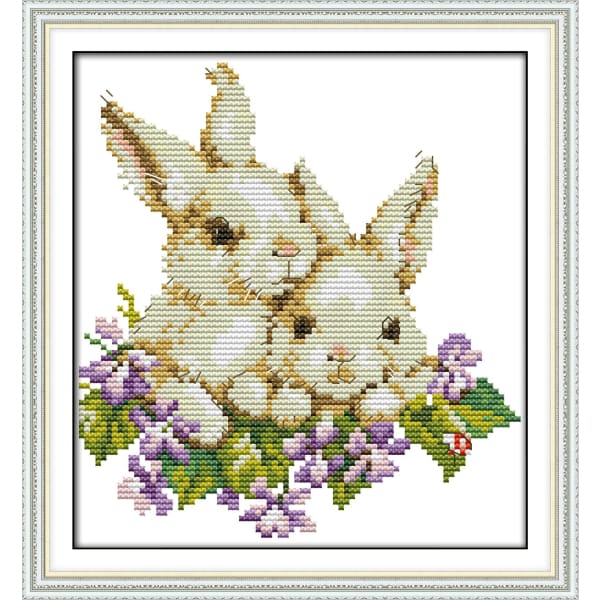Two rabbits – Needlework Australia