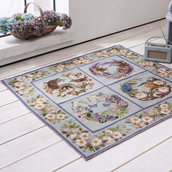 Wild Rose & Forget-Me-Not Border - NEEDLEWORK KITS