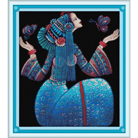 Yunnan dense-color painting - spring gilr